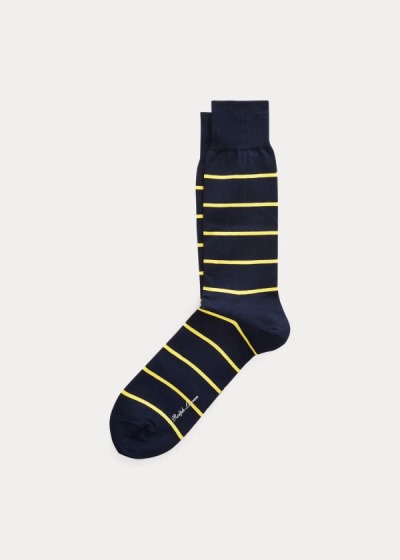 Calcetines Ralph Lauren Hombre Amarillos - Striped Dress - YQNMP6215